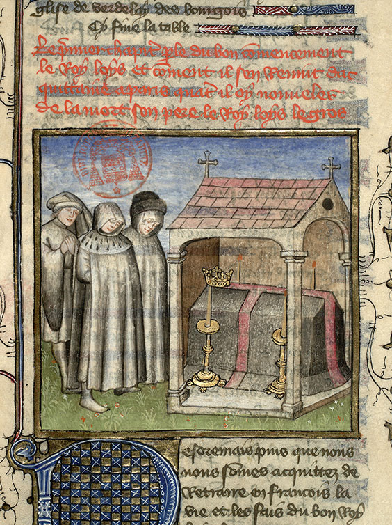 Grandes chroniques de France - Funérailles de Louis VI le Gros