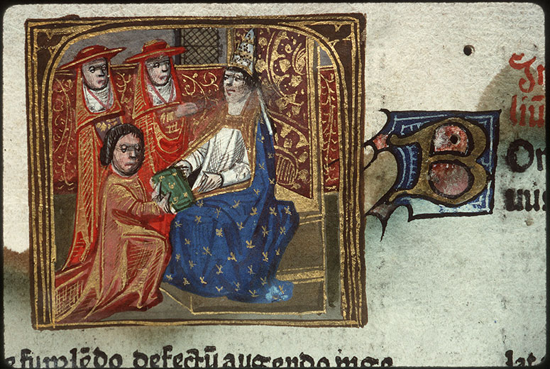 Decretales - Grégoire IX remettant des décrétales (à préciser)_0