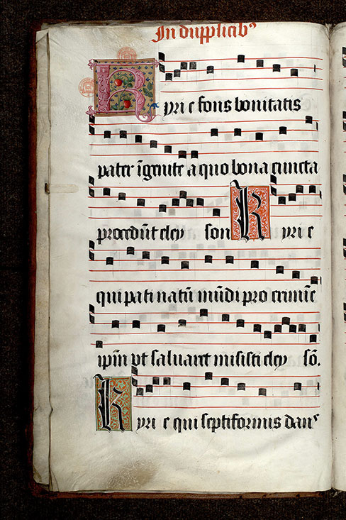 Antiphonaire - Initiales ornée et cadelées