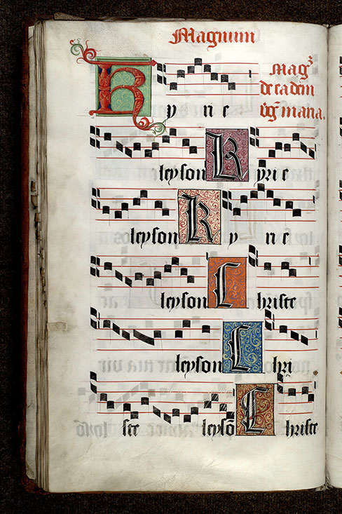 Antiphonaire - Initiales ornée et cadelées