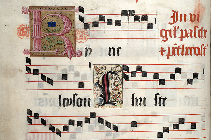 Antiphonaire - Fleur;Tête d'homme