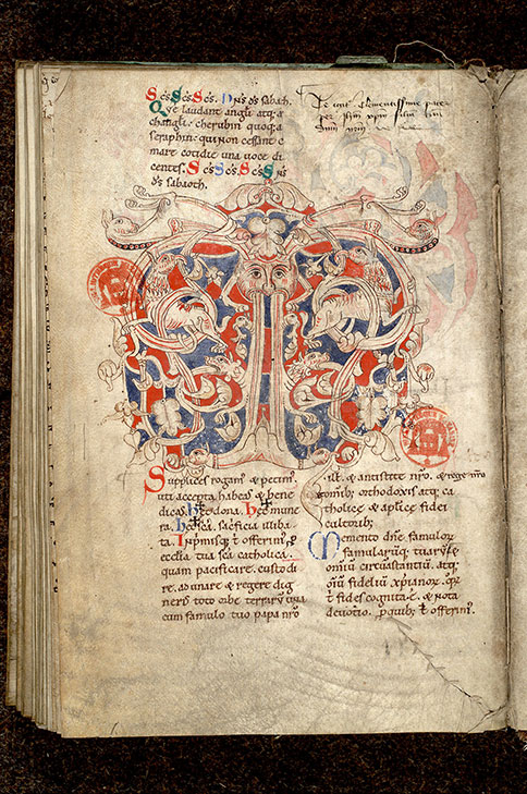 Missel à l'usage de Bayeux - Hybrides anthropomorphe et zoomorphes dans des végétaux_1