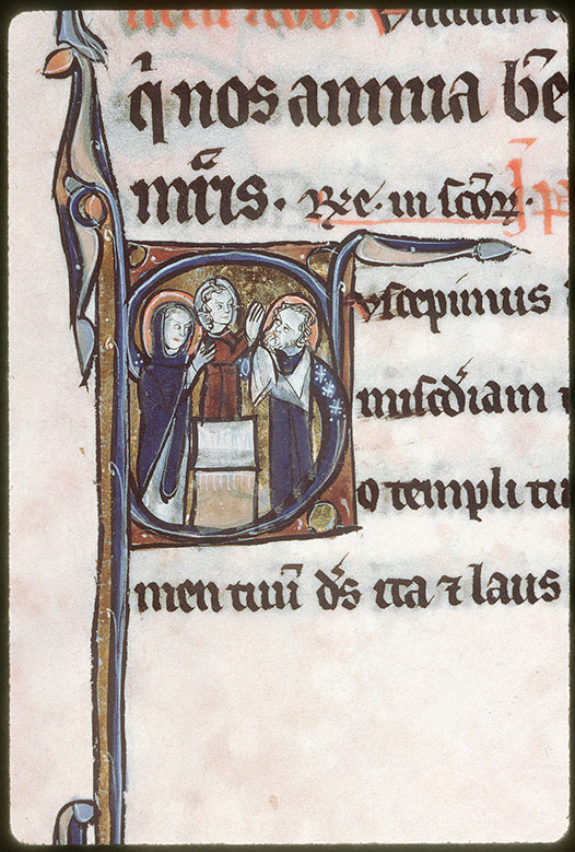 Missel à l'usage de l'abbaye de Villeloin - Présentation au Temple