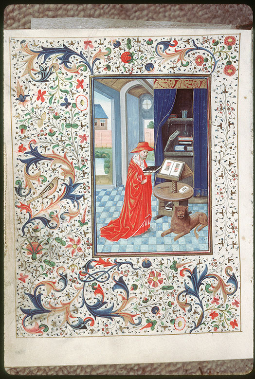 Heures à l'usage de Rome - Saint Jérôme dans son étude_1