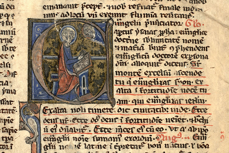 Catena aurea - Saint Matthieu écrivant et son symbole