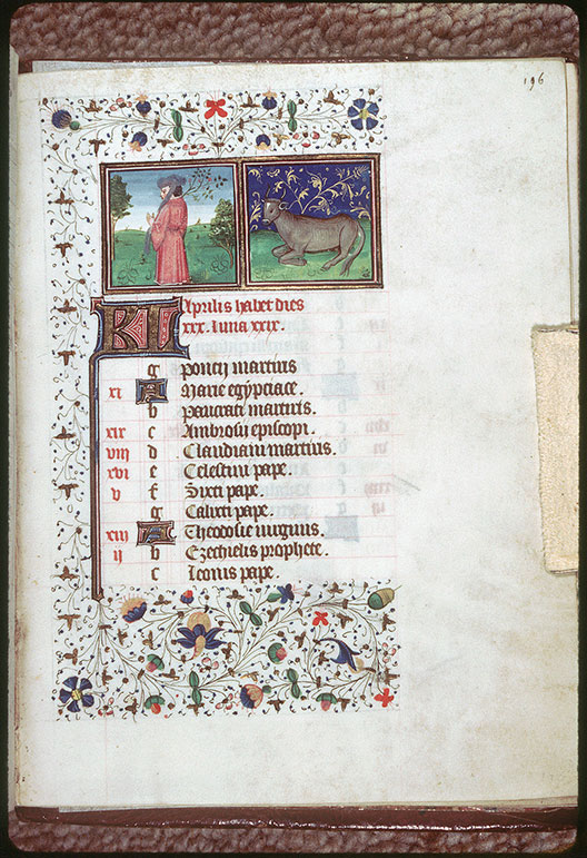 Heures à l'usage de Rome - Jeune homme aux fleurs_1