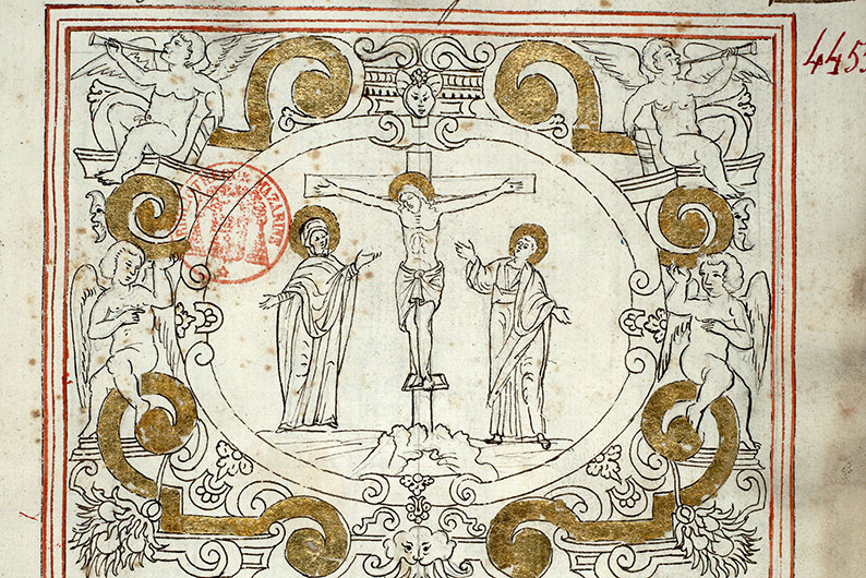 Messe dans la liturgie de saint Jean Chrysostome - Christ en croix entre Marie et Jean_1