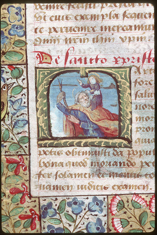 Heures - Saint Christophe portant l'Enfant Jésus