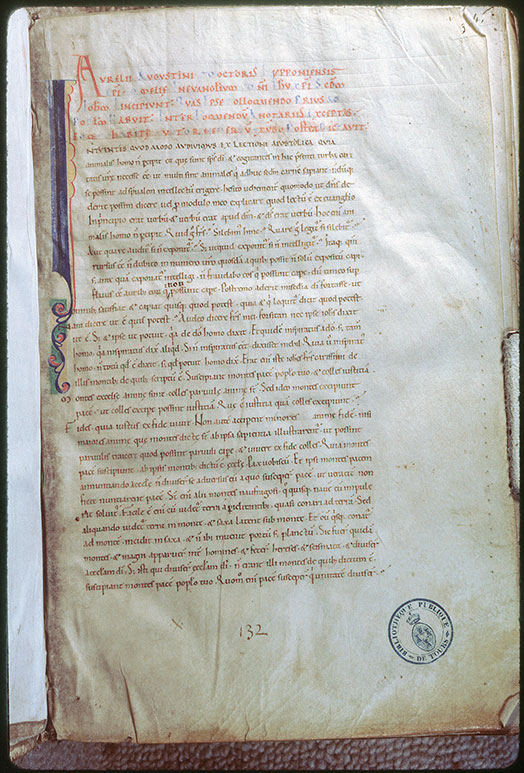 Tractatus in Evangelium Johannis - Initiale de couleur ornée
