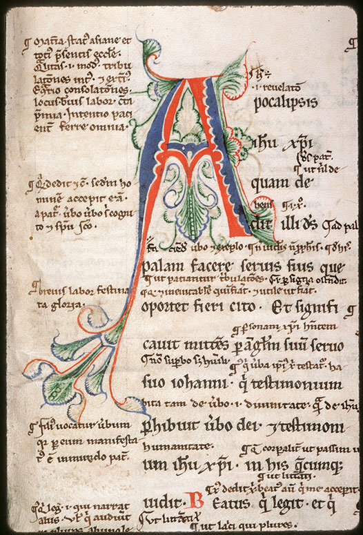 Bible glosée (partie de) - Initiale de couleur ornée_0