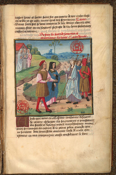 Voyage spirituel - Barat et Plaisir mondain allant au devant d'Ame dévote_2