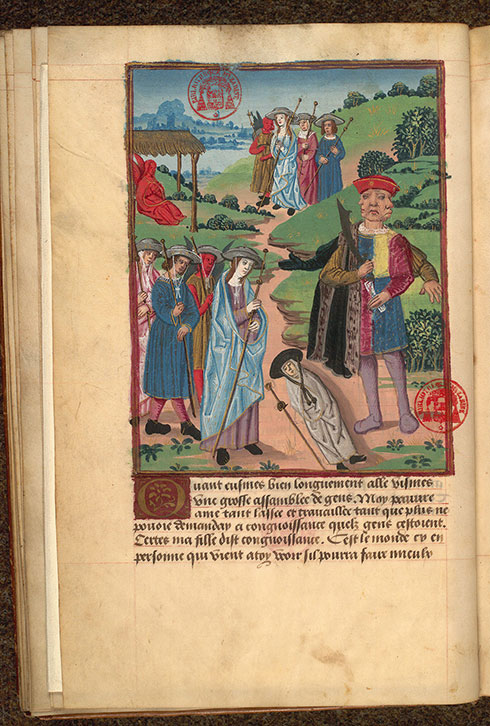 Voyage spirituel - Ange rouge apparaissant à Ame dévote