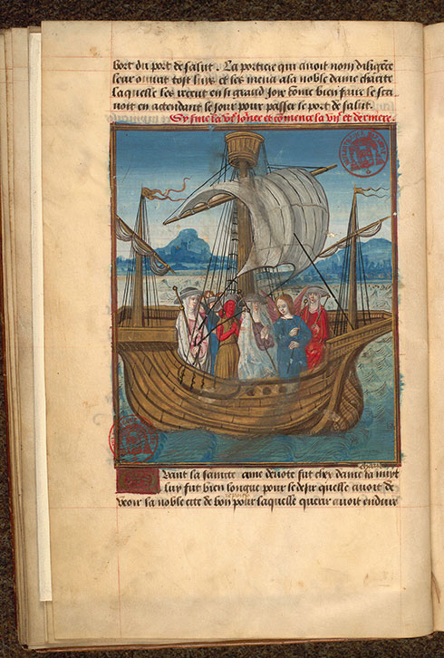 Voyage spirituel - Ame dévote et ses compagnons dans le navire de Salut