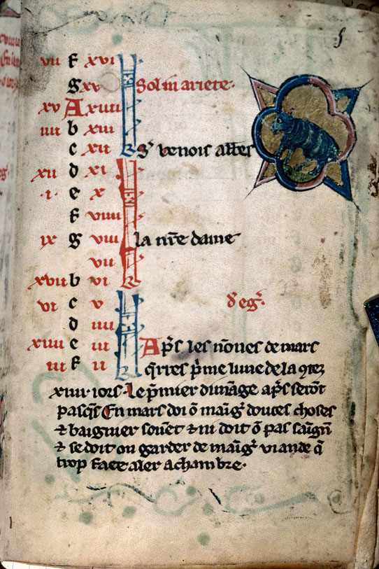 Heures/Vie de sainte Marguerite - Signe du bélier