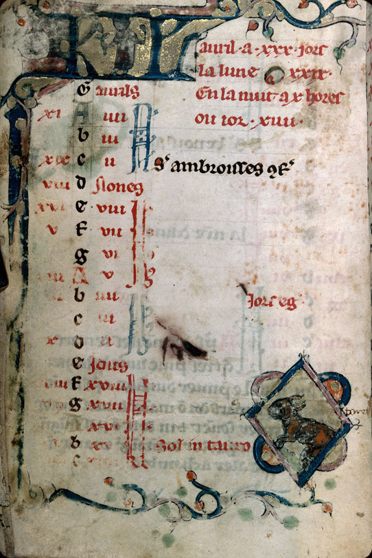 Heures/Vie de sainte Marguerite - Jeune homme aux fleurs