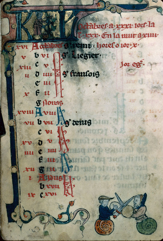 Heures/Vie de sainte Marguerite - Hybrides anthropomorphes combattant