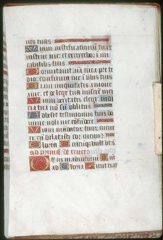 Heures à l'usage de l'abbaye Saint-Julien de Tours - Initiales et bouts-de-ligne
