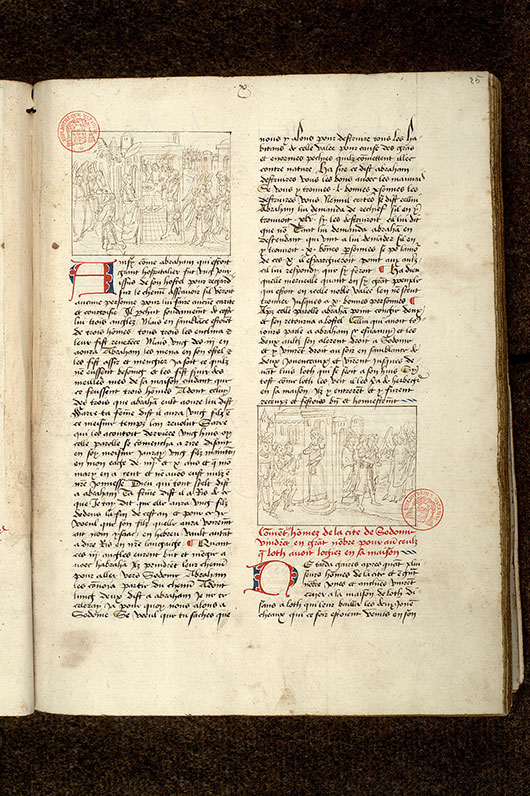 Fleur des histoires - Lot et sa famille quittant Sodome/Sodomites assiégeant la maison de Lot_1