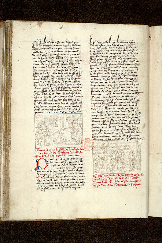 Fleur des histoires - Joseph dénonçant les fautes de ses frères à Jacob/Joseph vendu à Putiphar/Joseph vendu par ses frères à un marchand/Songes de Joseph_1