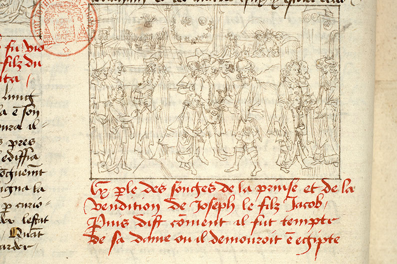 Fleur des histoires - Joseph dénonçant les fautes de ses frères à Jacob/Joseph vendu à Putiphar/Joseph vendu par ses frères à un marchand/Songes de Joseph