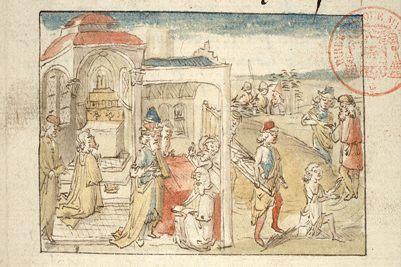 Fleur des histoires - Dernière prophétie d'Elisée/Joachaz d'Israël rendant grâce à Dieu/Résurrection d'un homme au contact des ossements d'Elisée