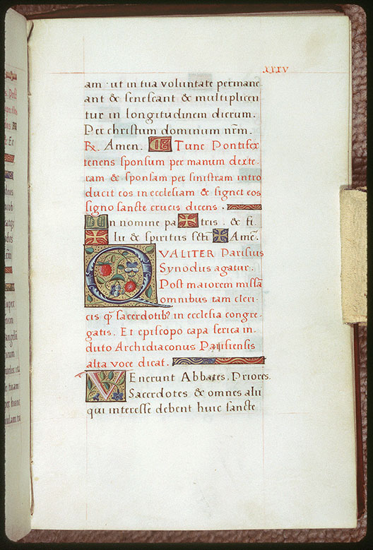 Pontifical à l'usage de Paris - Page décorée