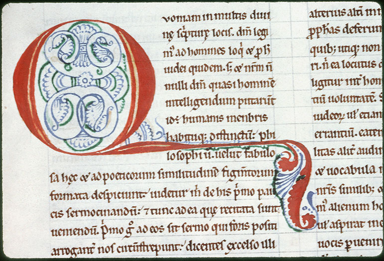 Homiliae in Testamentum Vetus - Initiale de couleur ornée