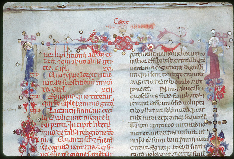 Institutiones divinae - Page décorée