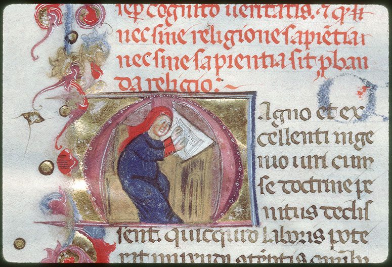 Institutiones divinae - Lactance écrivant (à préciser)