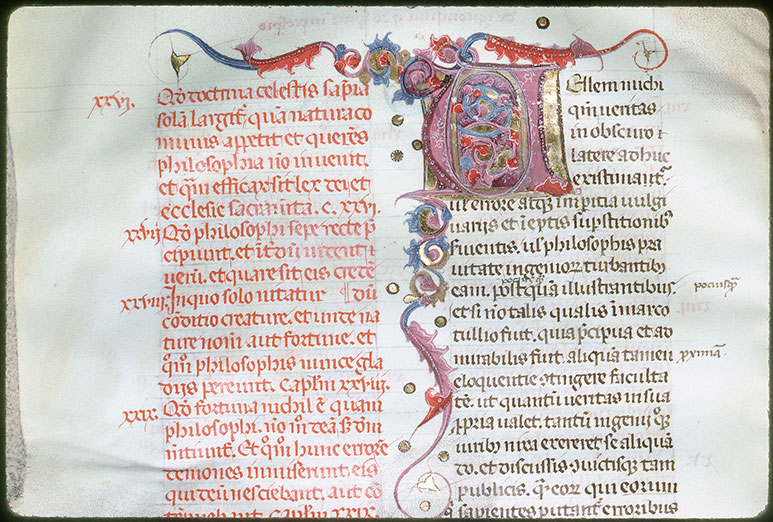 Institutiones divinae - Initiale ornée