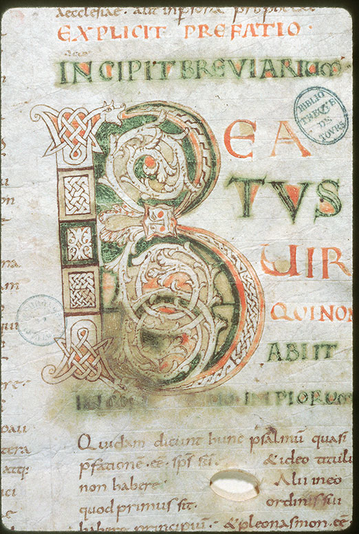 Comment. in Psalmos - Initiale ornée