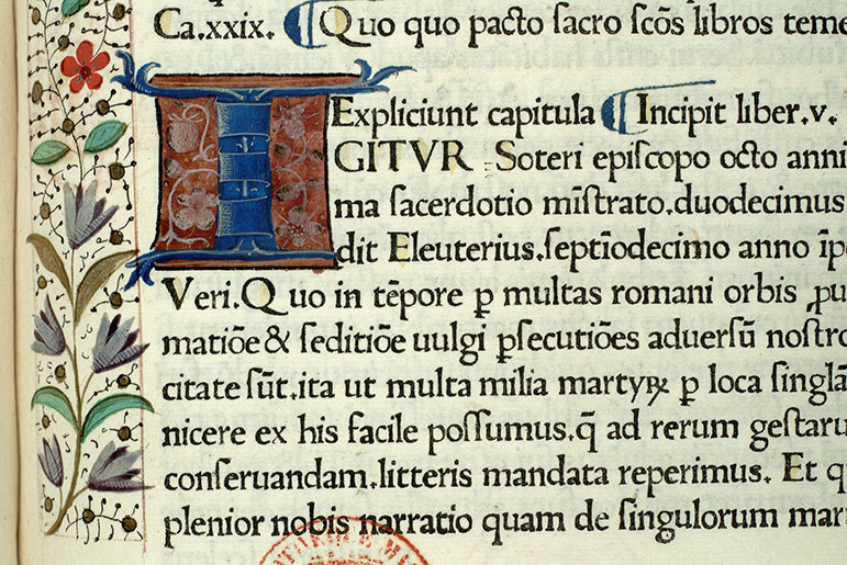 Historia ecclesiastica - Initiale ornée