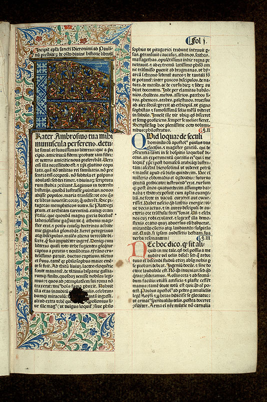 Bible - Page décorée