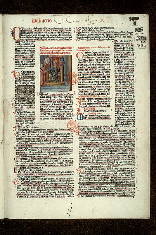 Decretum - Gratien remettant son ouvrage à Eugène III_1