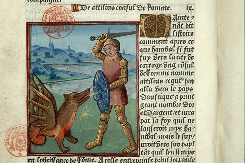Arbre des batailles - Marcus Atilius Regulus combattant le serpent_0