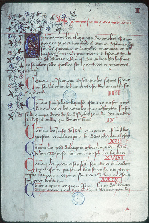 Homélies et opuscules spirituels - Initiale ornée