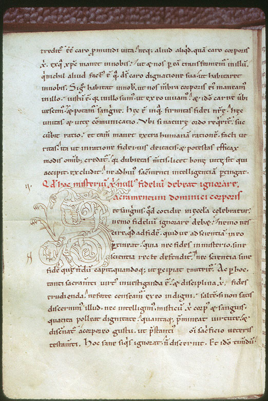 Corpore et sanguine Domini (De) - Initiale ornée