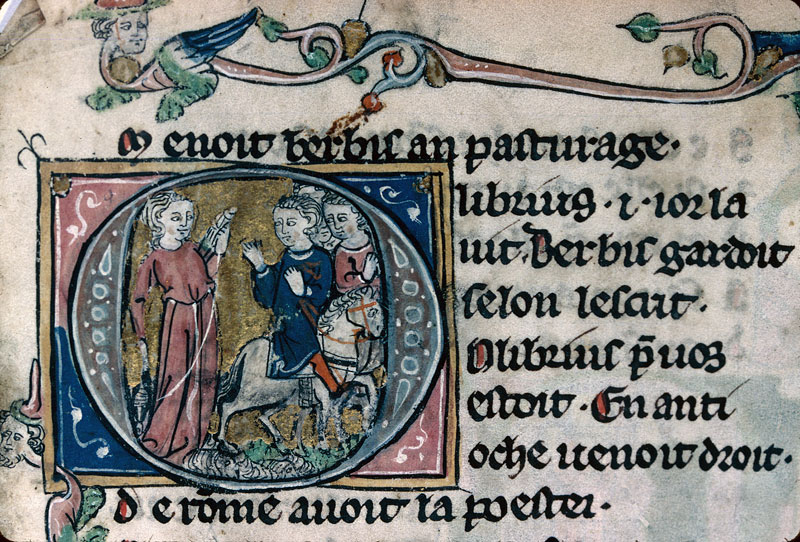 Heures/Vie de sainte Marguerite - Olibrius rencontrant sainte Marguerite