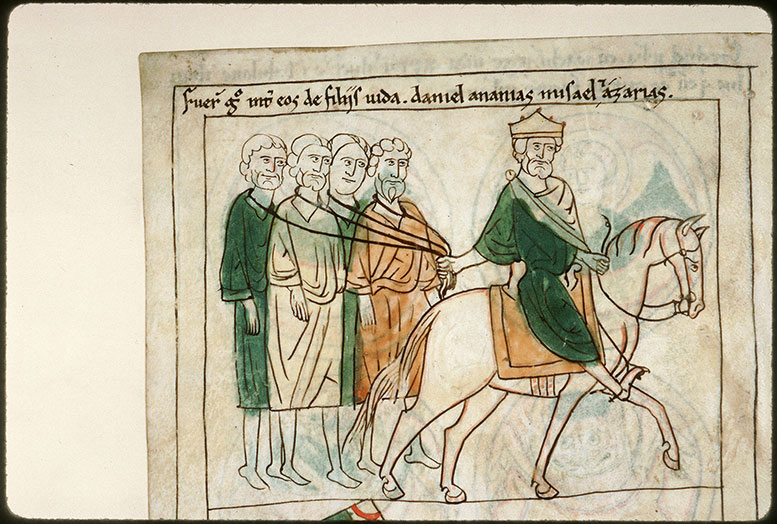 Bible en images - Daniel, Ananias, Misaël et Azarias captifs de Nabuchodonosor_0