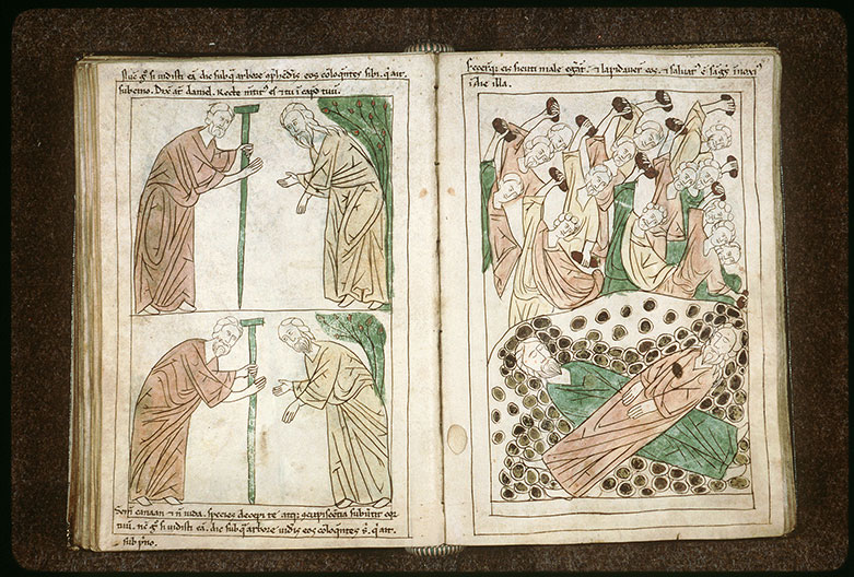 Bible en images - Lapidation des deux vieillards accusateurs de Suzanne_0