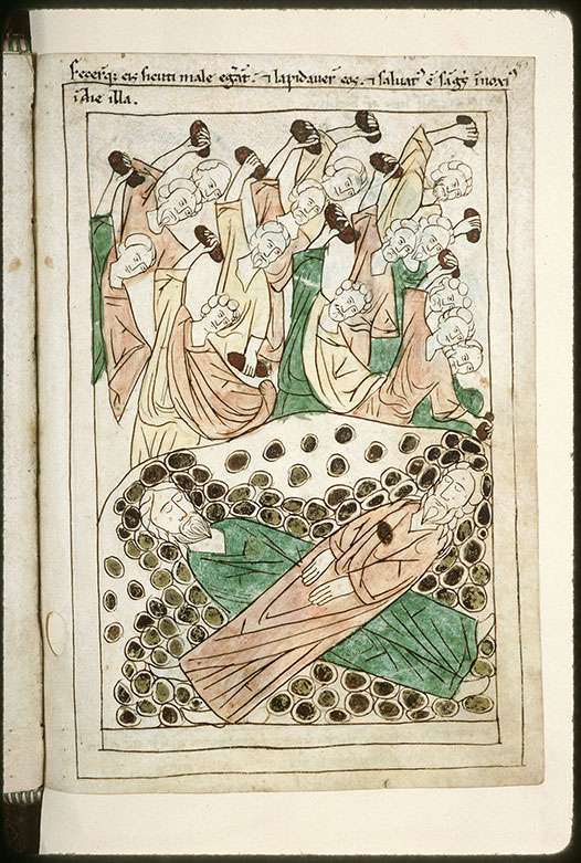 Bible en images - Lapidation des deux vieillards accusateurs de Suzanne_1