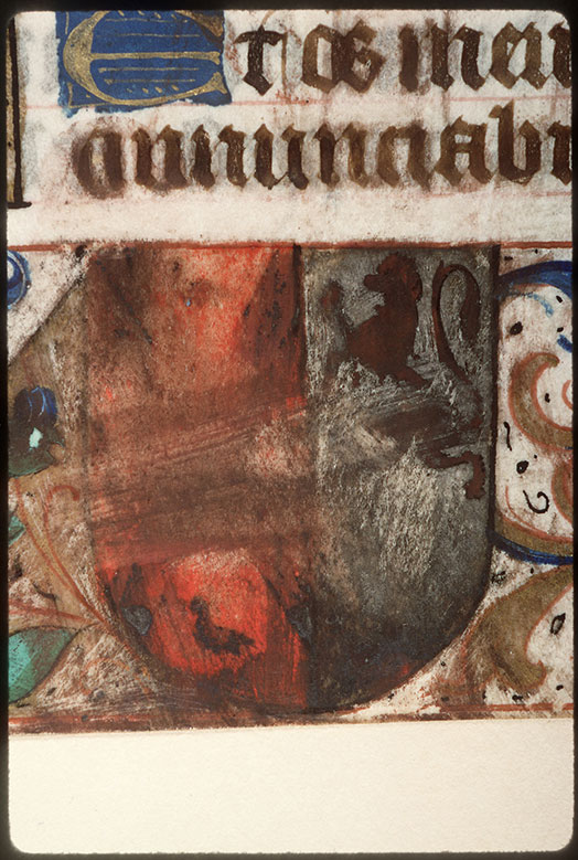 Heures à l'usage d'Amiens - Page décorée, avec armes de Marguerite de Pisseleu_0