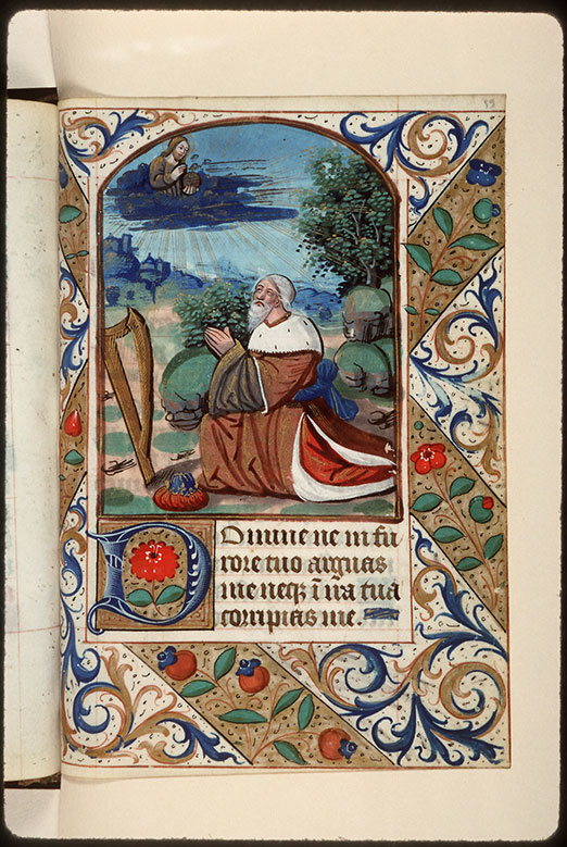 Heures à l'usage d'Amiens - David priant Dieu_1