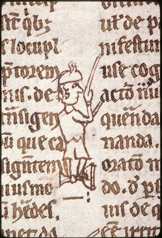 Digestum vetus - Homme désignant le texte