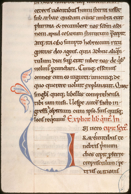 Clementis papae I Recognitiones - Initiale de couleur ornée
