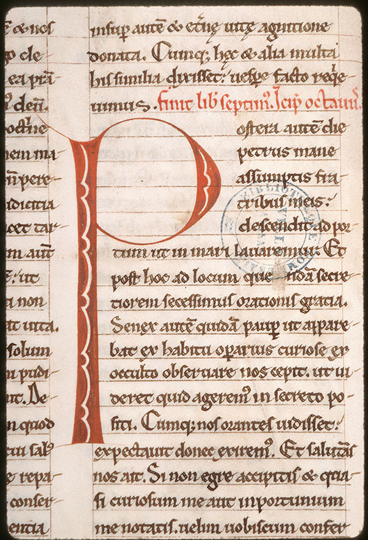 Clementis papae I Recognitiones - Initiale de couleur ornée