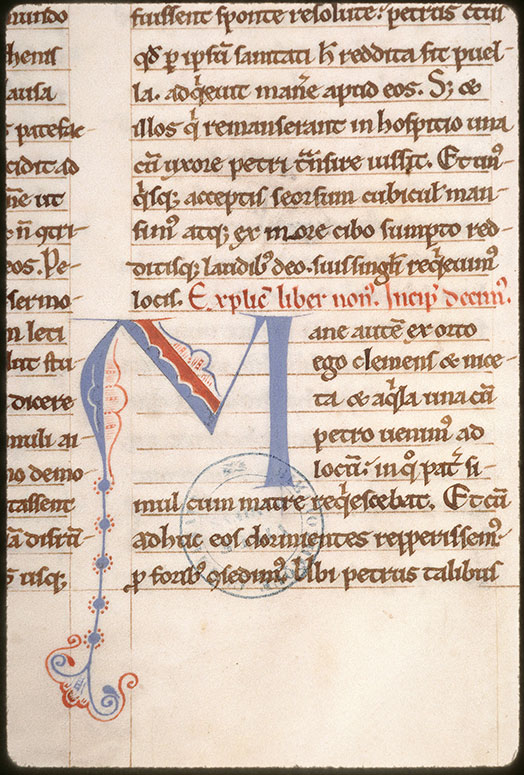 Clementis papae I Recognitiones - Initiale de couleur ornée_0