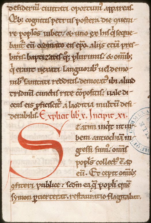 Clementis papae I Recognitiones - Initiale de couleur ornée