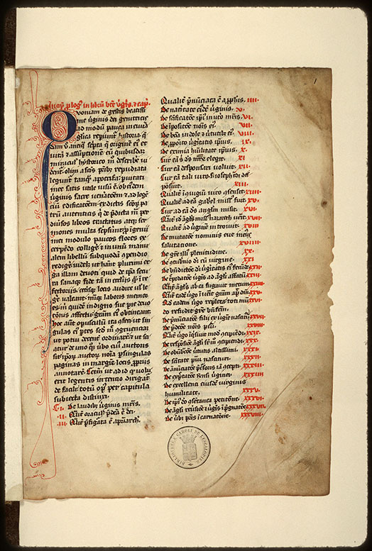 Laudibus beatae Mariae Virginis (De)/Sancto Johanne evangelista (De) - Initiale filigranée_0