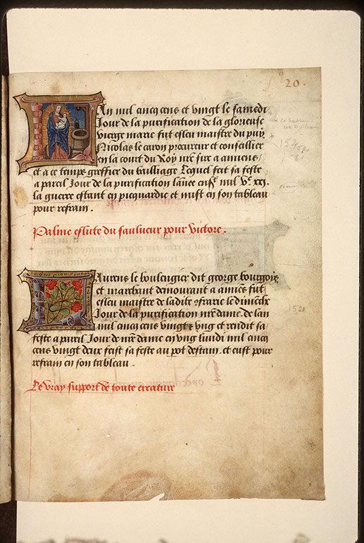 Registre des maîtres de la confrérie Notre-Dame du Puy d'Amiens - Vierge et emblèmes des litanies_1